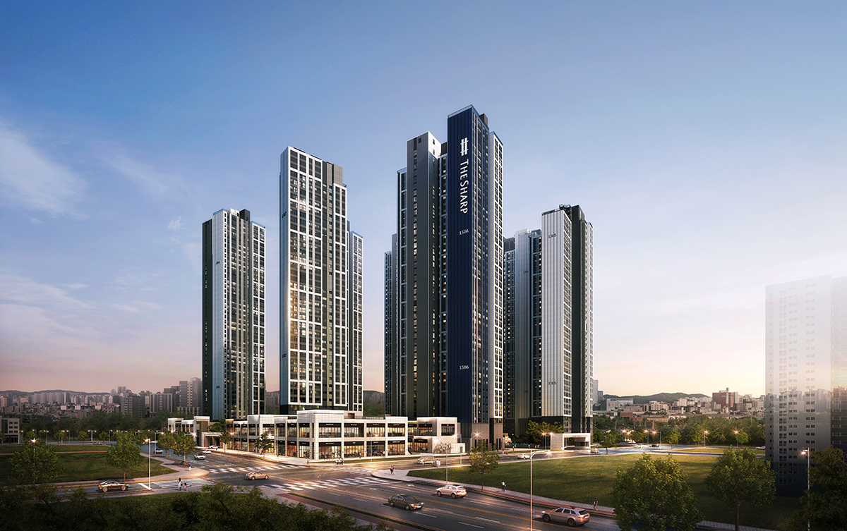 더샵 오산역 아크시티 조감도